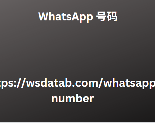 WhatsApp 号码